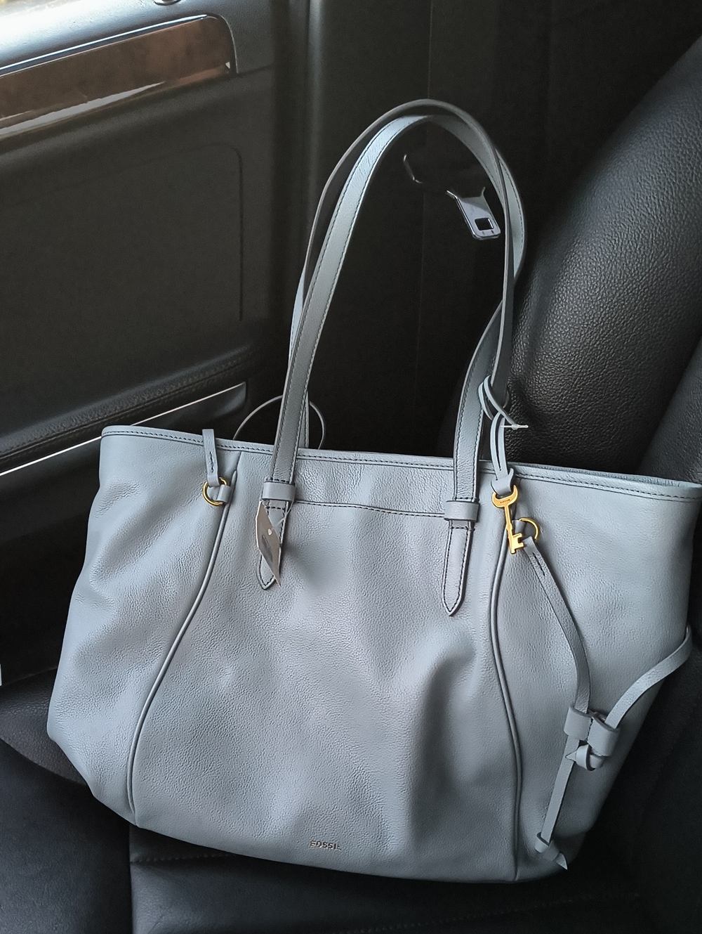 NWT Smokey Blue Fossil Tote Bag